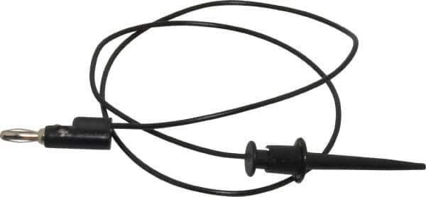 Pomona - Black Electrical Test Equipment Patch Cord - Use with Test Clips - Apex Tool & Supply
