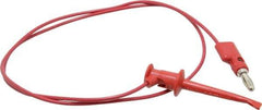 Pomona - Red Electrical Test Equipment Patch Cord - Use with Test Clips - Apex Tool & Supply