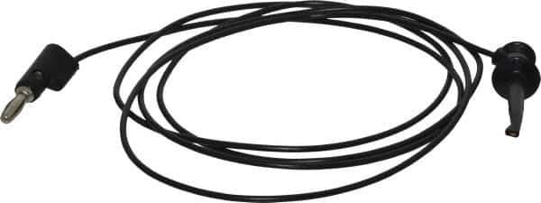 Pomona - Black Electrical Test Equipment Patch Cord - Use with Test Clips - Apex Tool & Supply