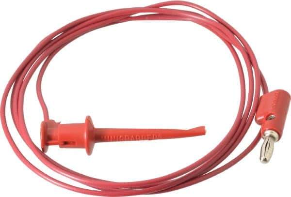 Pomona - Red Electrical Test Equipment Patch Cord - Use with Test Clips - Apex Tool & Supply