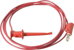 Pomona - Red Electrical Test Equipment Patch Cord - Use with Test Clips - Apex Tool & Supply
