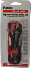 Pomona - Black/Red Electrical Test Equipment Leads Set - Use with Fluke, H-P, Tektronix Digital Multimeters, Wavetek Digital Multimeters - Apex Tool & Supply