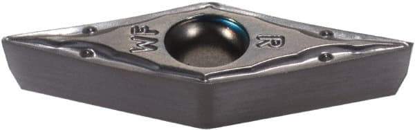 Iscar - VCET22.002 WF Grade IC907 Carbide Turning Insert - TiAlN Finish, 35° Diamond, 1/4" Inscr Circle, 1/8" Thick, 0.002" Corner Radius - Apex Tool & Supply