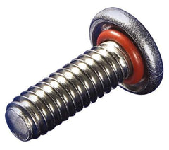 APM HEXSEAL - #6-32 UNC, 3/8" OAL Phillips Drive Machine Screw - Flat Head, Grade 18-8 Stainless Steel, Uncoated, Bonded Sealing - Apex Tool & Supply