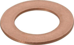 Made in USA - 0.032" Thick, 3/8" Inside x 5/8" OD, Round Shim - 5/16" Screw, Uncoated C-172 Copper - Apex Tool & Supply