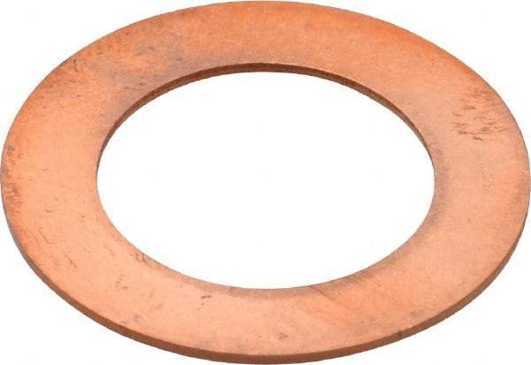 Made in USA - 0.032" Thick, 5/8" Inside x 1" OD, Round Shim - 9/16" Screw, Uncoated C-172 Copper - Apex Tool & Supply