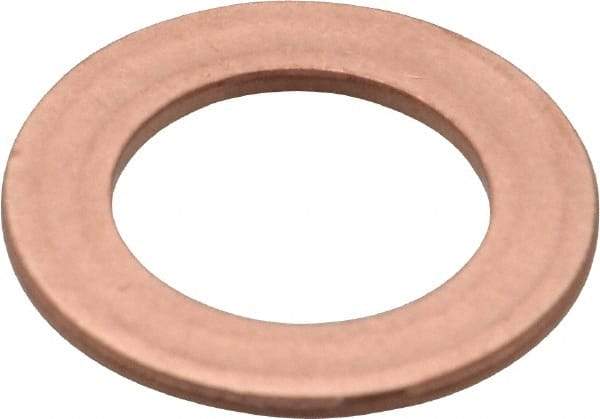 Made in USA - 0.064" Thick, 5/8" Inside x 1" OD, Round Shim - 9/16" Screw, Uncoated C-172 Copper - Apex Tool & Supply