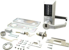 Kaba Access - Heavy Duty Combination Entry Lever Lockset with Key Override - 2-3/4" Back Set, 6 or 7 Pin Length Best & Compatible Cylinder (Core Not Included), Satin Chrome Finish - Apex Tool & Supply