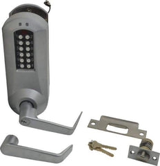 Kaba Access - Extra Heavy Duty Pushbutton Lock Lever Lockset - 2-3/4" Back Set, Key In Lever Cylinder - Apex Tool & Supply
