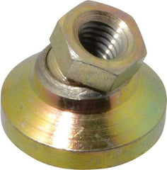 Gibraltar - 453 kg Capacity, M8 Thread, 17.8mm OAL, Steel Stud, Tapped Pivotal Socket Mount Leveling Pad - 25.5mm Base Diam, Steel Pad, 12.7mm Hex - Apex Tool & Supply