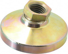 Gibraltar - 3357 kg Capacity, M20 Thread, 38mm OAL, Steel Stud, Tapped Pivotal Socket Mount Leveling Pad - 76mm Base Diam, Steel Pad, 27mm Hex - Apex Tool & Supply