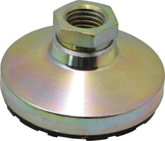 Gibraltar - 544 kg Capacity, M16 Thread, 31.7mm OAL, Steel Stud, Tapped Pivotal Socket Mount Leveling Pad - 63.5mm Base Diam, Rubber Pad, 22mm Hex - Apex Tool & Supply
