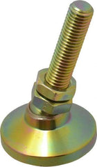 Gibraltar - M12 Bolt Thread, Studded Pivotal Stud Mount Leveling Pad & Mount - 2,268 Kg Capacity, 47.6mm Base Diam, 51mm Thread Length - Apex Tool & Supply