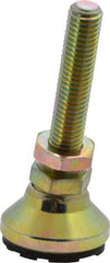 Gibraltar - M10 Bolt Thread, Studded Pivotal Stud Mount Leveling Pad & Mount - 136 Kg Capacity, 31.7mm Base Diam, 51mm Thread Length - Apex Tool & Supply