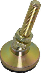 Gibraltar - M12 Bolt Thread, Studded Pivotal Stud Mount Leveling Pad & Mount - 317 Kg Capacity, 47.6mm Base Diam, 51mm Thread Length - Apex Tool & Supply