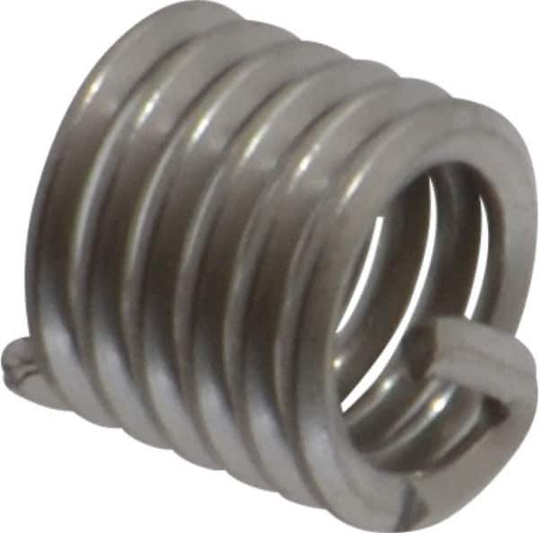 Recoil - #12-24 UNC, 0.324" OAL, Free Running Helical Insert - 6 Free Coils, Tanged, Stainless Steel, 1-1/2D Insert Length - Apex Tool & Supply