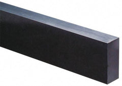 Made in USA - 1 Ft. Long x 1-1/2 Inch Wide x 1-1/2 Inch High, Acetal, Rectangular Plastic Bar - Porosity Free, Black - Apex Tool & Supply