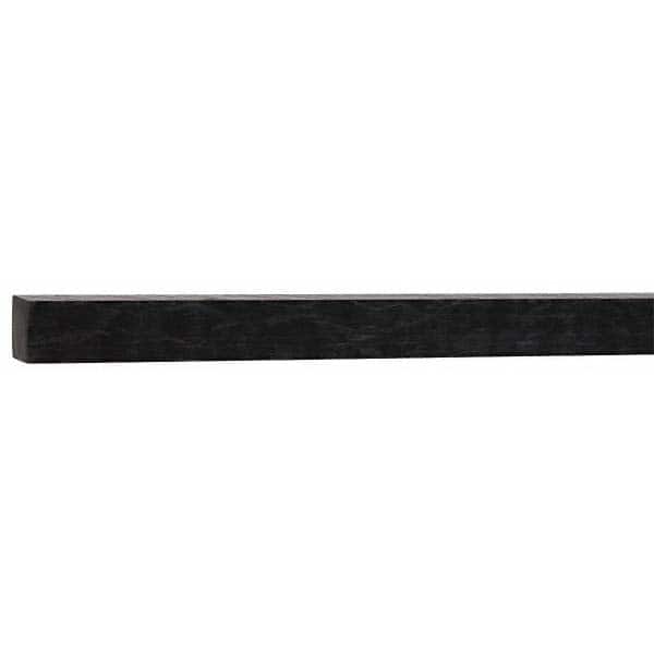 Made in USA - 4' x 5/8" x 5/8" Black Acetal Square Bar - Apex Tool & Supply