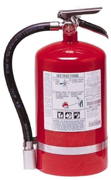 Kidde - 11 Lb, 1-A:10-B:C Rated, Halotron Fire Extinguisher - 7-1/4" Diam x 16.18" High, 125 psi, 15' Discharge in 11 sec, Steel Cylinder - Apex Tool & Supply