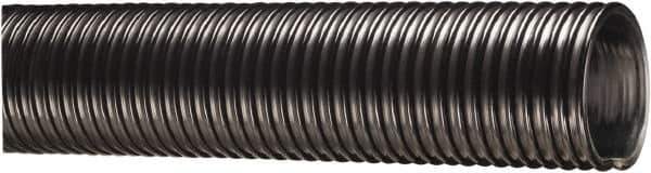 Kuriyama of America - 3" ID x 3.64" OD, 40 Max psi, Full In. Hg, Dry Material Handling & Transfer Hose - Polyurethane Liner, PVC Cover, -40 to 150°F, 4" Bend Radius, 100' Coil Length, Black - Apex Tool & Supply
