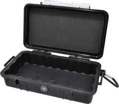 Pelican Products, Inc. - 5-9/16" Wide x 5-9/16" Deep x 2-5/8" High, Clamshell Hard Case - Black, Polycarbonate - Apex Tool & Supply