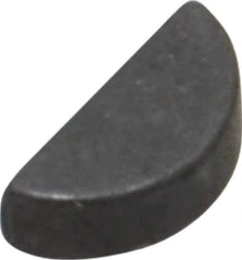 Made in USA - #302-1/2 Standard Woodruff Key - 5/16" Long x 3/32" Wide, Steel - Apex Tool & Supply