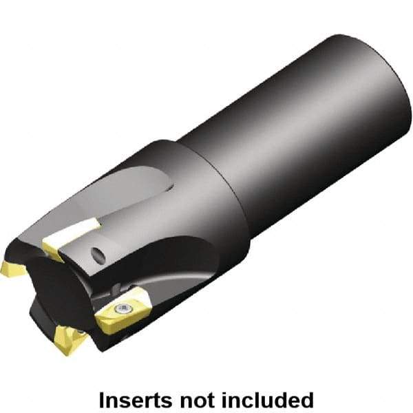 Kennametal - 40mm Cut Diam, 14.4mm Max Depth of Cut, 32mm Shank Diam, 200mm OAL, Indexable Square Shoulder Helical End Mill - ED.T 1404.. Inserts, Cylindrical Shank, 0° Lead Angle, Through Coolant, Series Mill 1-14 - Apex Tool & Supply
