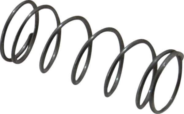 Value Collection - 0.6" OD, 1.2mm Wire, 2-1/2" Free Length, Compression Spring - 4.59 Lb Spring Rating, 40.3 N Max Work Load, Music Wire - Apex Tool & Supply
