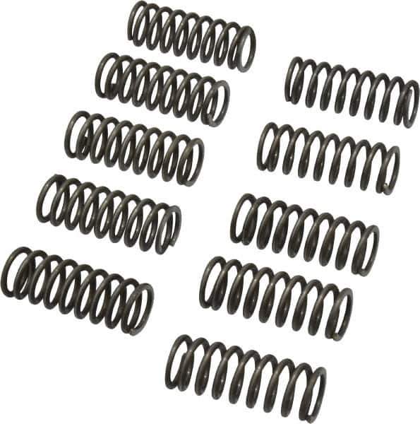 Value Collection - 0.48" OD, 0.062" Wire, 1-1/4" Free Length, Music Wire Compression Stock Springs Spring - 37.5 Lb Spring Rating - Apex Tool & Supply