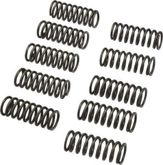 Value Collection - 0.48" OD, 0.062" Wire, 1-1/4" Free Length, Music Wire Compression Stock Springs Spring - 37.5 Lb Spring Rating - Apex Tool & Supply
