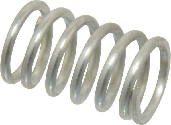 Value Collection - 0.6" OD, 0.072" Wire, 1" Free Length, Music Wire Compression Stock Springs Spring - 56.86 Lb Spring Rating - Apex Tool & Supply