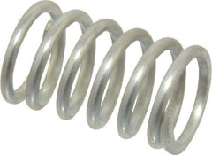 Value Collection - 0.6" OD, 0.072" Wire, 1" Free Length, Music Wire Compression Stock Springs Spring - 56.86 Lb Spring Rating - Apex Tool & Supply