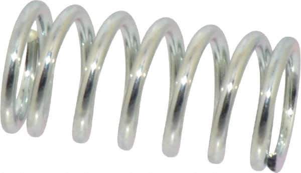 Value Collection - 0.6" OD, 0.072" Wire, 1-1/4" Free Length, Music Wire Compression Stock Springs Spring - 44.01 Lb Spring Rating - Apex Tool & Supply