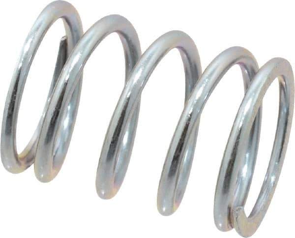 Value Collection - 0.72" OD, 0.072" Wire, 1" Free Length, Music Wire Compression Stock Springs Spring - 41.15 Lb Spring Rating - Apex Tool & Supply