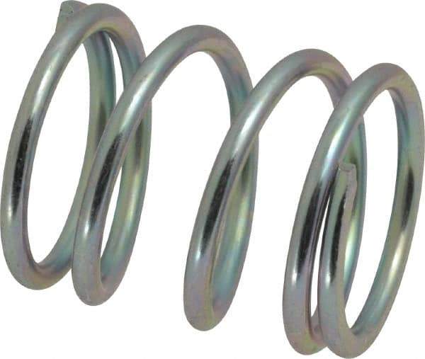 Value Collection - 0.85" OD, 0.08" Wire, 1" Free Length, Music Wire Compression Stock Springs Spring - 46.26 Lb Spring Rating - Apex Tool & Supply