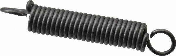 Made in USA - 1/8" OD, 3.17 Lb Max Load, 1.07" Max Ext Len, 0.02" Wire Diam Spring - 8.27 Lb/In Rating, 0.57 Lb Init Tension, 3/4" Free Length - Apex Tool & Supply