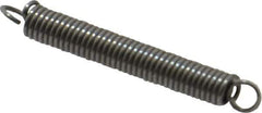 Made in USA - 1/8" OD, 3.17 Lb Max Load, 1.49" Max Ext Len, 0.02" Wire Diam Spring - 5.44 Lb/In Rating, 0.57 Lb Init Tension, 1" Free Length - Apex Tool & Supply
