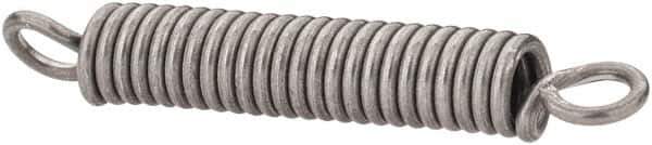 Made in USA - 1/8" OD, 4.76 Lb Max Load, 0.96" Max Ext Len, 0.023" Wire Diam Spring - 18.27 Lb/In Rating, 0.92 Lb Init Tension, 3/4" Free Length - Apex Tool & Supply