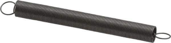 Made in USA - 1/4" OD, 1.57 Lb Max Load, 10" Max Ext Len, 0.02" Wire Diam Spring - 0.19 Lb/In Rating, 0.14 Lb Init Tension, 2-1/2" Free Length - Apex Tool & Supply