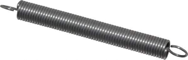 Made in USA - 1/4" OD, 6.25 Lb Max Load, 4.67" Max Ext Len, 0.032" Wire Diam Spring - 2.36 Lb/In Rating, 1.17 Lb Init Tension, 2-1/2" Free Length - Apex Tool & Supply