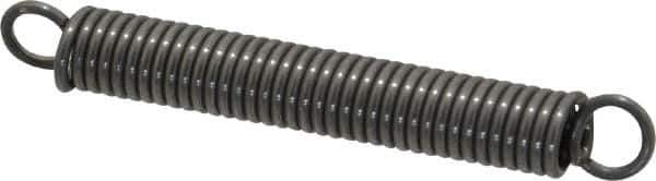 Made in USA - 1/4" OD, 12.33 Lb Max Load, 2.76" Max Ext Len, 0.041" Wire Diam Spring - 12.5 Lb/In Rating, 2.8 Lb Init Tension, 2" Free Length - Apex Tool & Supply