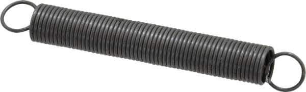 Made in USA - 5/16" OD, 5.16 Lb Max Load, 6.22" Max Ext Len, 0.032" Wire Diam Spring - 1.19 Lb/In Rating, 0.72 Lb Init Tension, 2-1/2" Free Length - Apex Tool & Supply