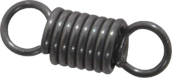 Made in USA - 5/16" OD, 14.4 Lb Max Load, 1.2" Max Ext Len, 0.047" Wire Diam Spring - 54.01 Lb/In Rating, 3.2 Lb Init Tension, 1" Free Length - Apex Tool & Supply