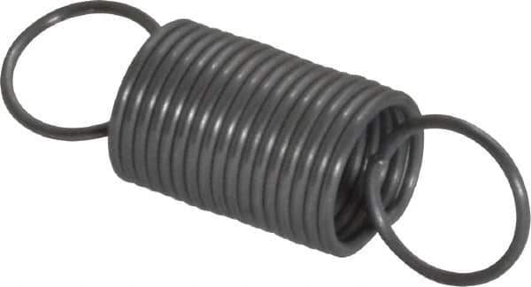 Made in USA - 3/8" OD, 4.02 Lb Max Load, 2.62" Max Ext Len, 0.032" Wire Diam Spring - 2.55 Lb/In Rating, 0.5 Lb Init Tension, 1-1/4" Free Length - Apex Tool & Supply