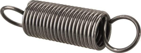Made in USA - 3/8" OD, 3.51 Lb Max Load, 2.61" Max Ext Len, 0.041" Wire Diam Spring - 6.3 Lb/In Rating, 1.35 Lb Init Tension, 1-1/2" Free Length - Apex Tool & Supply