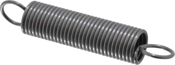 Made in USA - 3/8" OD, 3.51 Lb Max Load, 3.89" Max Ext Len, 0.041" Wire Diam Spring - 3.69 Lb/In Rating, 1.35 Lb Init Tension, 2" Free Length - Apex Tool & Supply