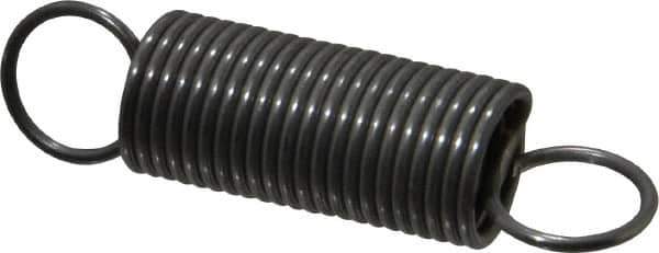 Made in USA - 5/8" OD, 15.96 Lb Max Load, 4.66" Max Ext Len, 0.062" Wire Diam Spring - 6.21 Lb/In Rating, 2.5 Lb Init Tension, 2-1/2" Free Length - Apex Tool & Supply