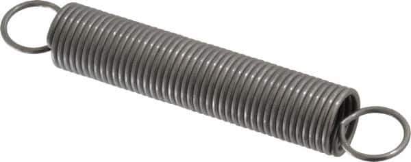 Made in USA - 5/8" OD, 15.96 Lb Max Load, 8.9" Max Ext Len, 0.062" Wire Diam Spring - 2.74 Lb/In Rating, 2.5 Lb Init Tension, 4" Free Length - Apex Tool & Supply
