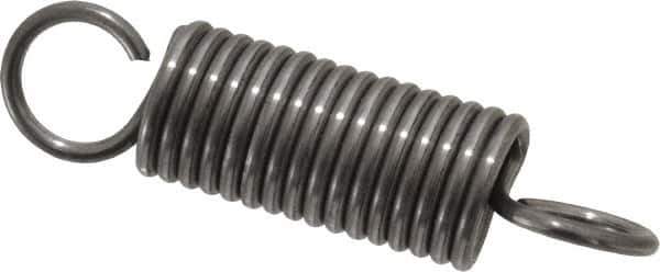 Made in USA - 5/8" OD, 33.56 Lb Max Load, 3.56" Max Ext Len, 0.08" Wire Diam Spring - 24.87 Lb/In Rating, 7 Lb Init Tension, 2-1/2" Free Length - Apex Tool & Supply