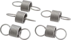 Made in USA - 3/4" OD, 27.61 Lb Max Load, 2.6" Max Ext Len, 0.08" Wire Diam Spring - 37.28 Lb/In Rating, 4.9 Lb Init Tension, 2" Free Length - Apex Tool & Supply